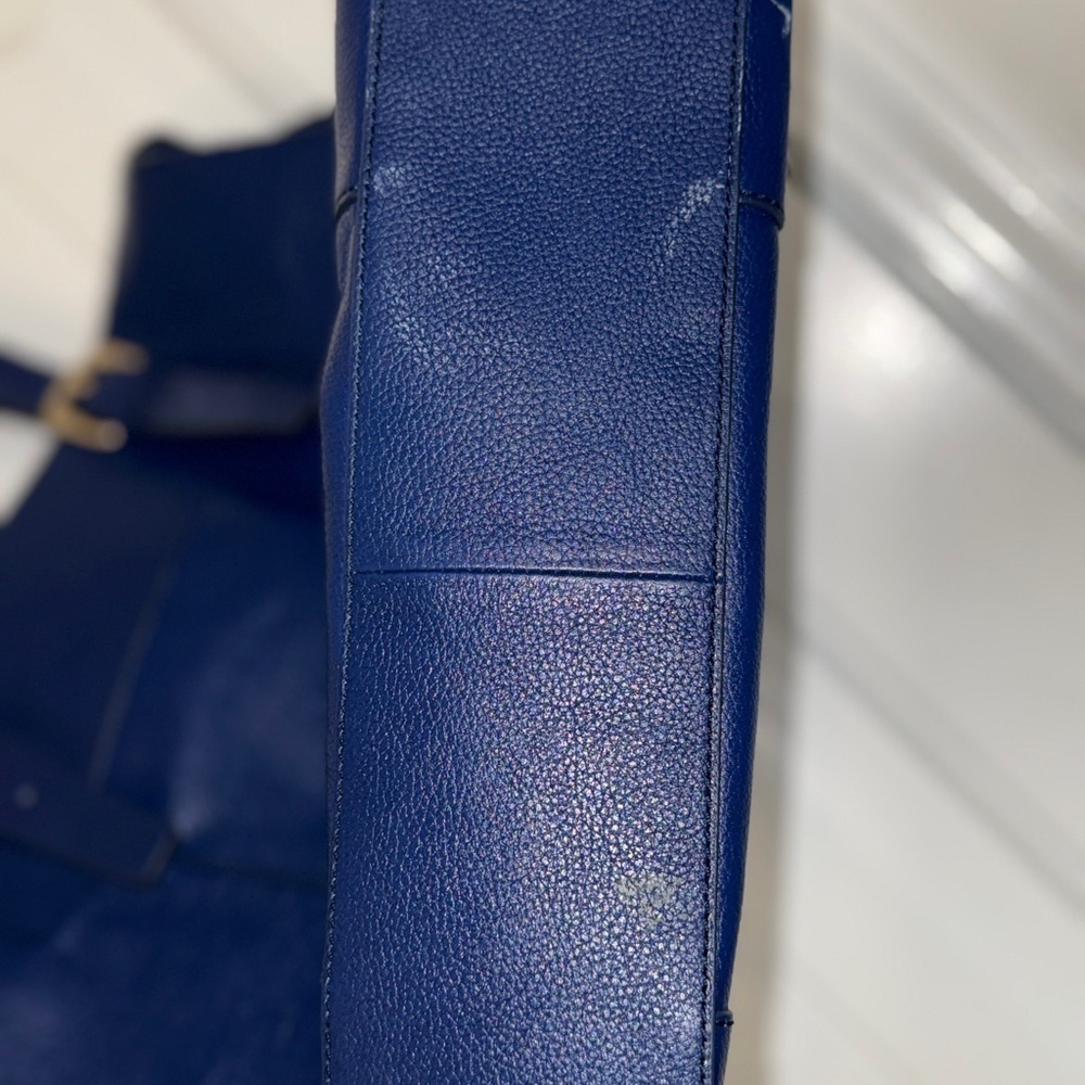 Banana Republic Royal Blue Leather COLETTE TOTE - Picture 15 of 16